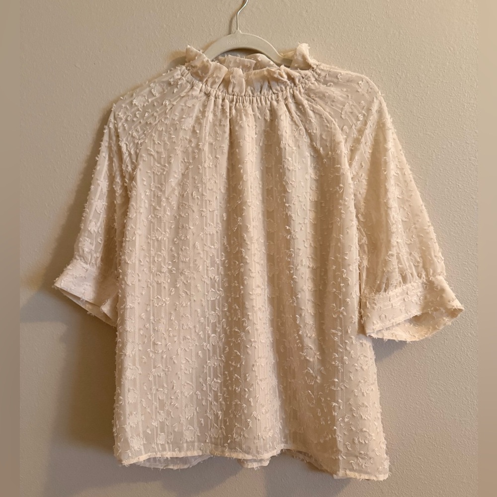 Vero Moda Cream Textured Blouse